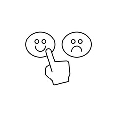 feedback icon outline editable stroke line drawing eps.