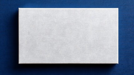 Abstract White Canvas Texture on Blue Background with Geometric Patterns and Minimal Design