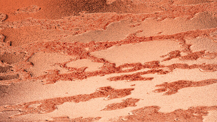 Peach plaster wall texture with soft rough surface and gradient shades, warm abstract background for design, art, and decoration.