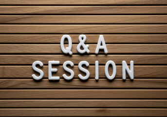 Q&A Session Announcement Letterboard Bac