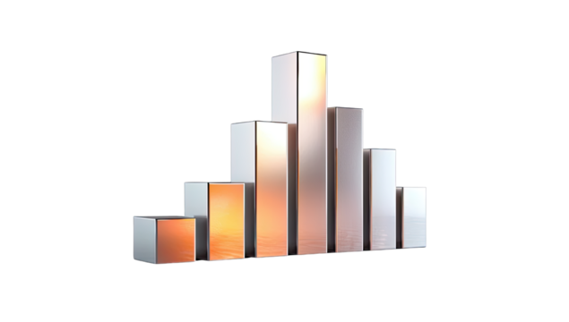 Stacked, glowing blocks