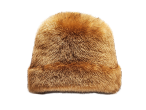 Luxurious faux fur hat with rich brown tones for cozy winter wear
