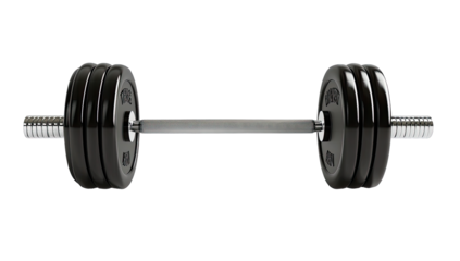 A black dumbbell