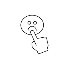 dislike icon outline editable stroke line drawing eps.