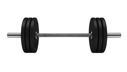 A black dumbbell, isolated on black