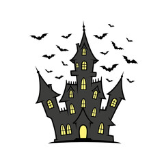 halloween house with bats