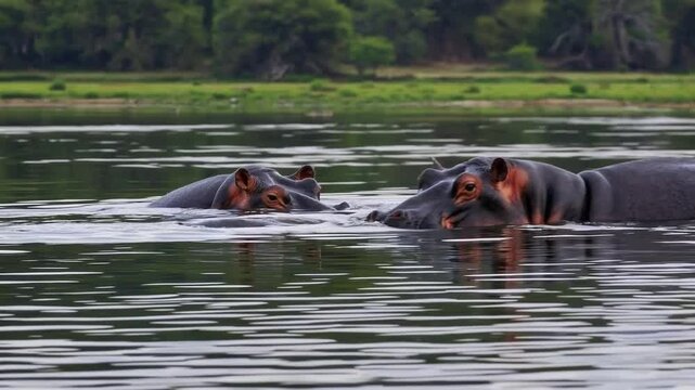 hippopotamus in water