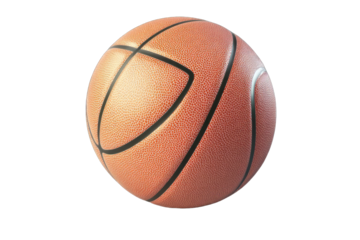 Orange basketball, close-up view