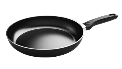 Black frying pan,  3D rendering