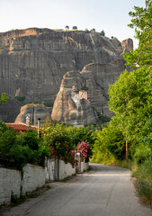 Meteora in Greece with monasteries and dramatic rock formations