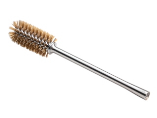 Metal handle brush cleaning tool brown bristles