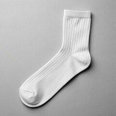 plain white socks made of mockup material