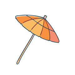 A stylized cocktail umbrella offering a touch of tropical delight and summery fun