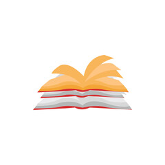 collection of vector books arranged in various shapes, white background