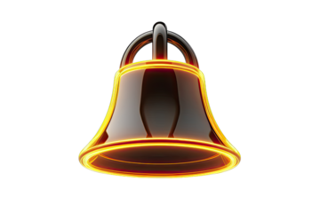 3D bell with glowing outline