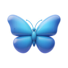3D rendered blue butterfly symbol of freedom, nature, and transformation for design projects
