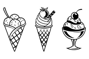 Three Delicious Ice Cream Treats.