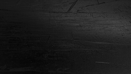Abstract close-up of glossy black metallic foil texture with subtle reflective highlights and deep...