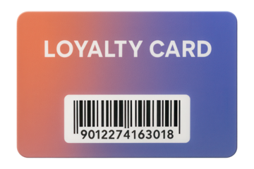 Loyalty card with a barcode