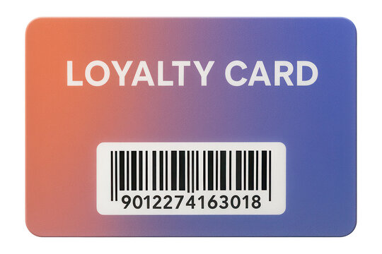 Loyalty card with a barcode