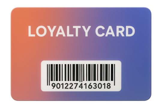 Loyalty card with a barcode