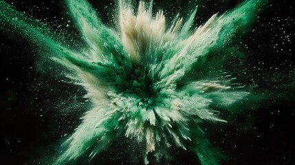 Fototapeta premium Colorful powder explosion effect, artistic creative dynamic background