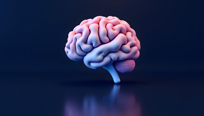A stunning 3d rendering of a human brain, perfect for medical or scientific concepts.