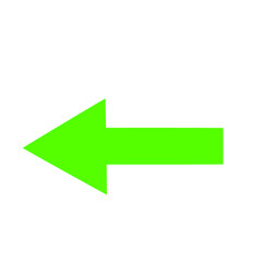 シンプルな左矢印アイコン(緑)