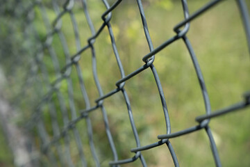 Close up of barbed wire fence