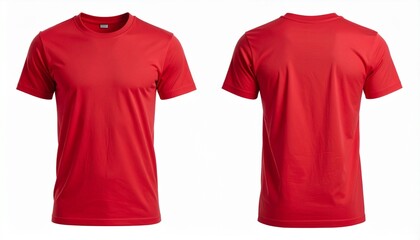 red  t shirt on the white 