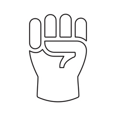 Fist line icon