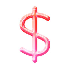 Glossy 3D pound sterling icon with jelly glassmorphism style