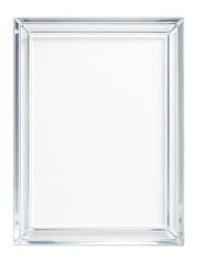 Transparent acrylic frame with beveled edges and polished surface