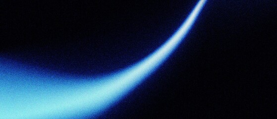 Abstract expanding blue wave grainy background design with glowing gradient shape on dark noise texture backdrop, vibrant banner cover poster design, dusty scanned gain noise overlay