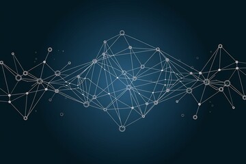 Abstract Network Technology Background with Connected Dots and Lines