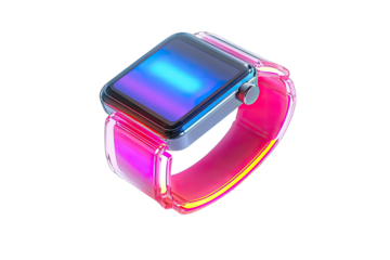 Stylish digital watch with vibrant band