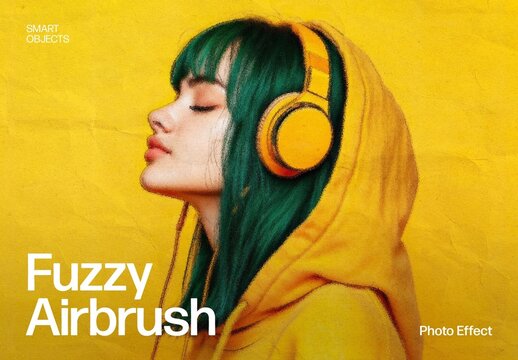 Fuzzy Airbrush Photo Effect Template