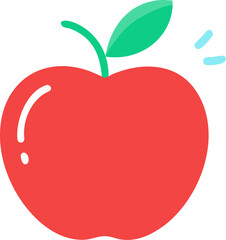 red apple vector illustration