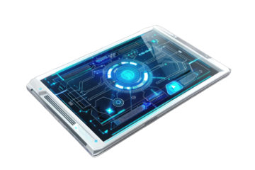Futuristic tablet angled view