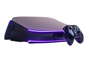 Futuristic gaming console and controller