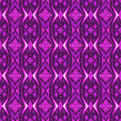 Mystic Ikat Zigzag Textile Pattern in Magenta Violet