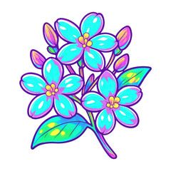Obraz premium PNG Vibrant floral illustration design