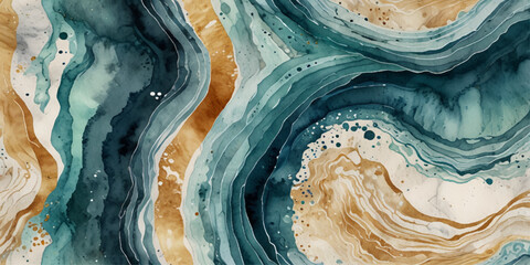 Blue ocean wave background. Blue and white water ocean background.. Ocean wave curve line vector background. Abstract ocean splashing waves. vector illustration © Vactor Viky