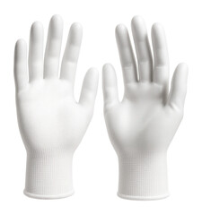 Obraz premium Pair of white nylon gloves with polyurethane coating