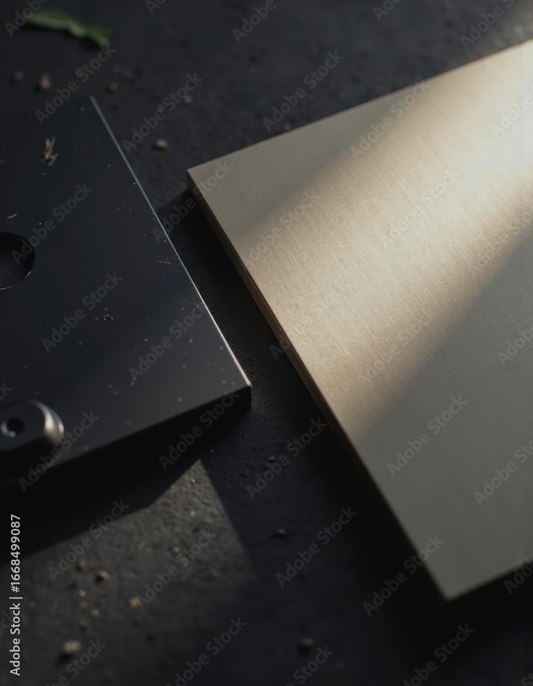 Poster backwash header cover and blank indicator panel in soft lighting