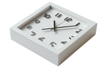 White square clock