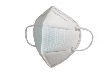 Protective Face Mask on Transparent Background Preventing Virus Transmission