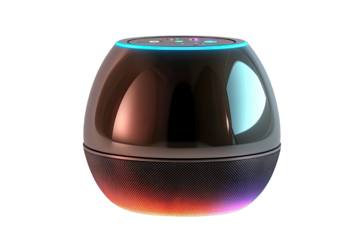 Modern round speaker with LED lights