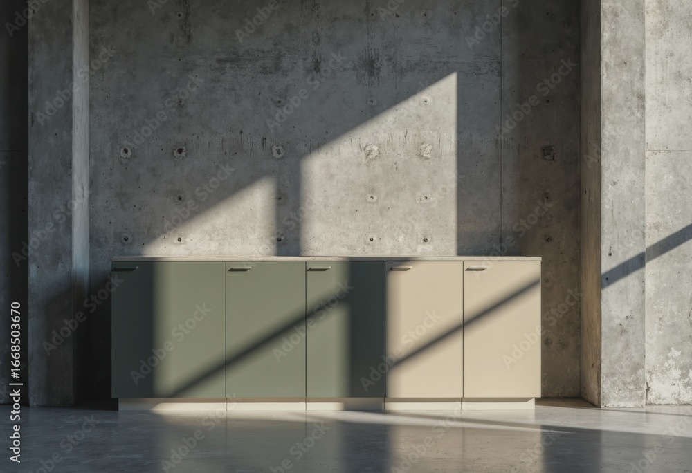 Poster plain depot equipment cabinet fronts with seamless design in a modern setting
