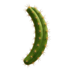 Fototapeta premium PNG Cactus shaped like banana.